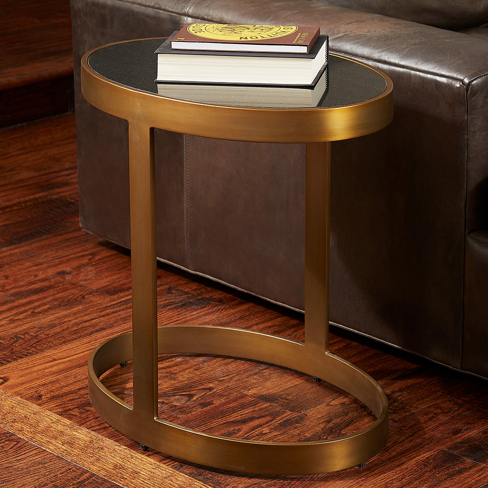 Ellipse Accent Table Antique Gold - Pendulux