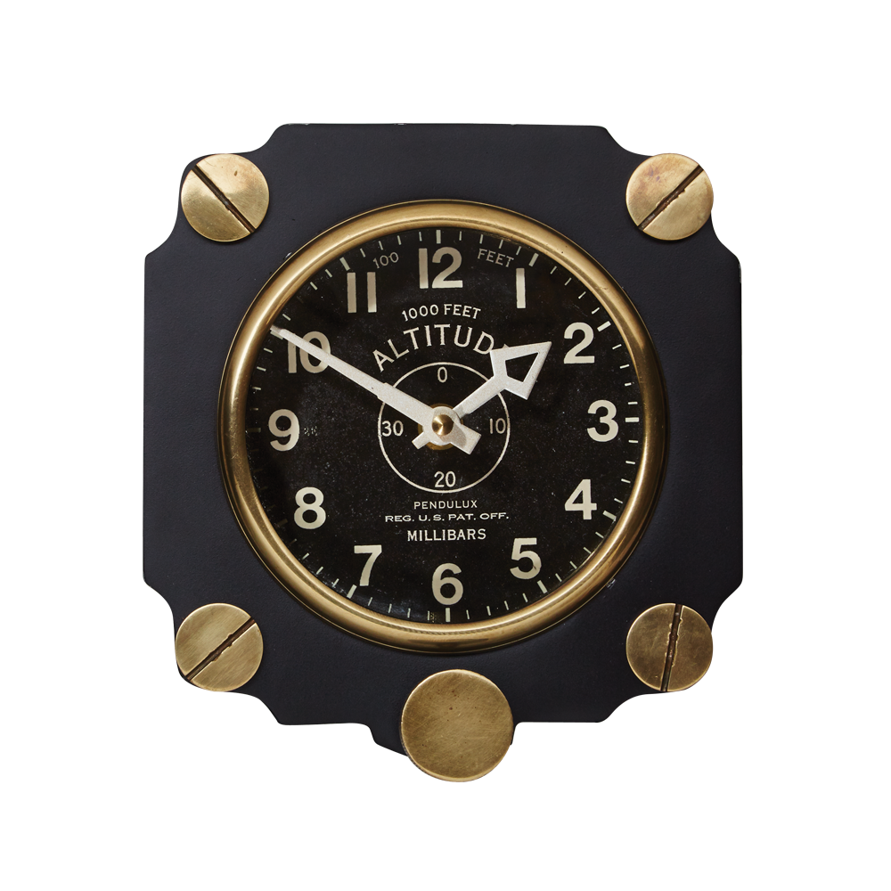 Altimeter Wall Clock Black - Pendulux